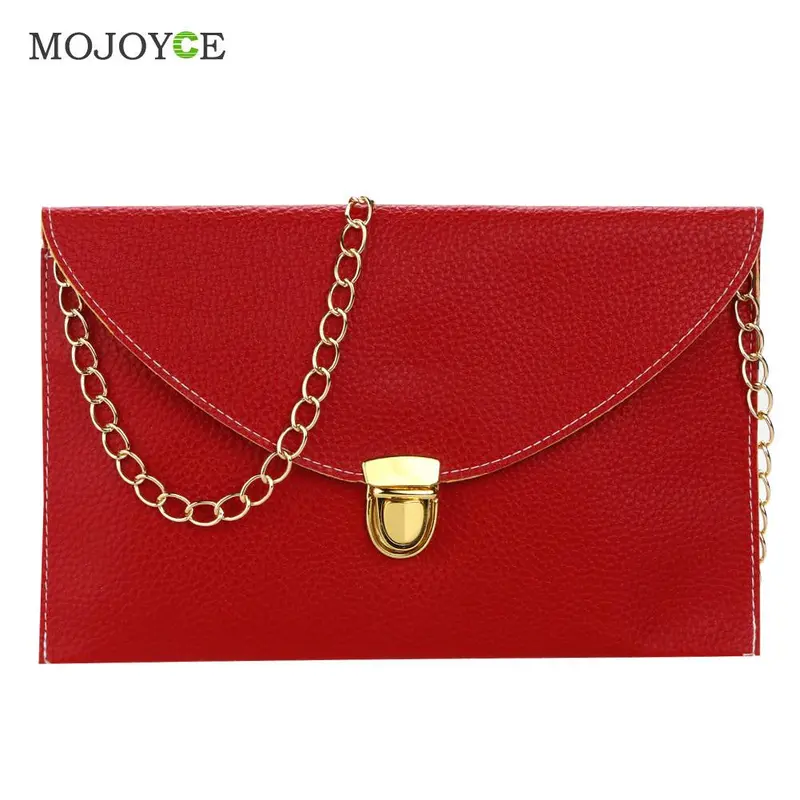 Chain Women Bag Multi Color Shoulder Crossbody Bag Women Leather Handbags Envelope Clutch Women Messenger Bag Bolsa Feminina 4