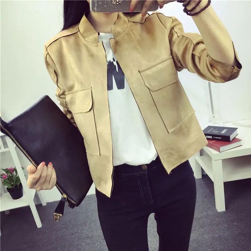 Chamois Outdoor Jackets Women Short Jacket Coats Plus Size Coat With Pocket Chaquetas Mujer Coats For Women 1