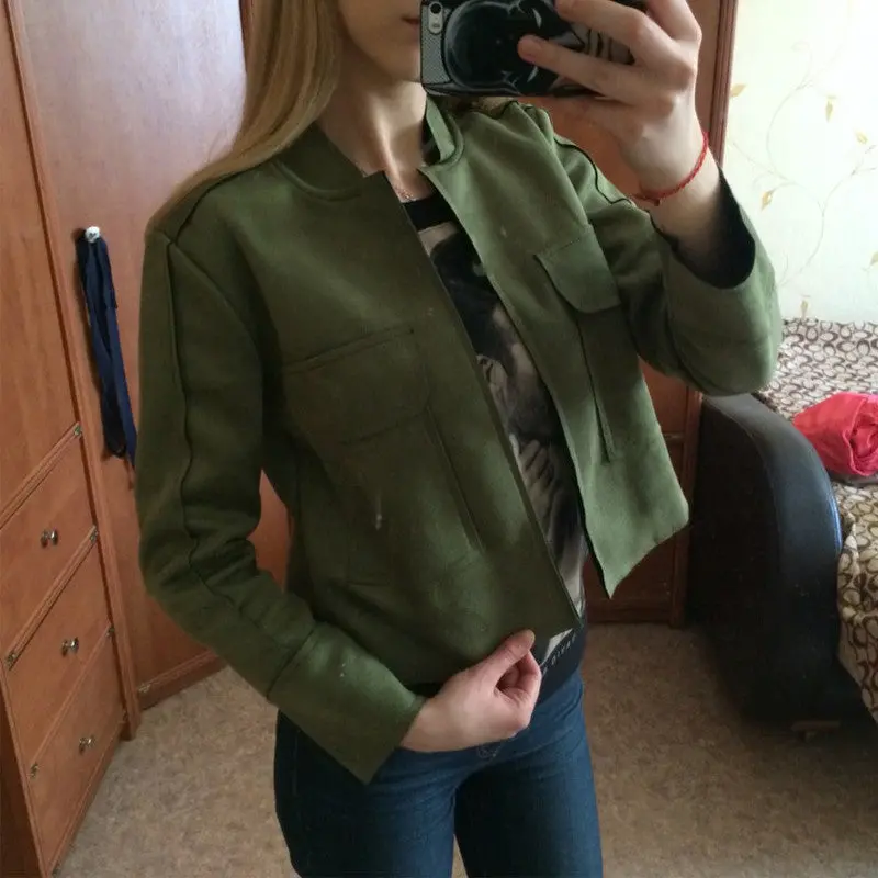 Chamois Outdoor Jackets Women Short Jacket Coats Plus Size Coat With Pocket Chaquetas Mujer Coats For Women 5
