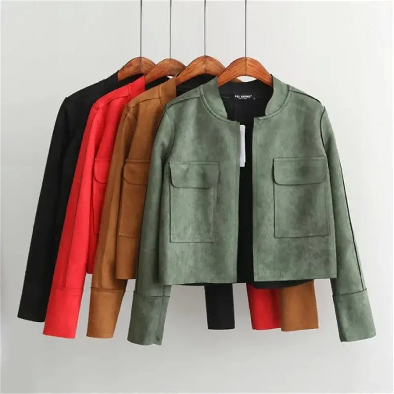 Chamois Outdoor Jackets Women Short Jacket Coats Plus Size Coat With Pocket Chaquetas Mujer Coats For Women 6