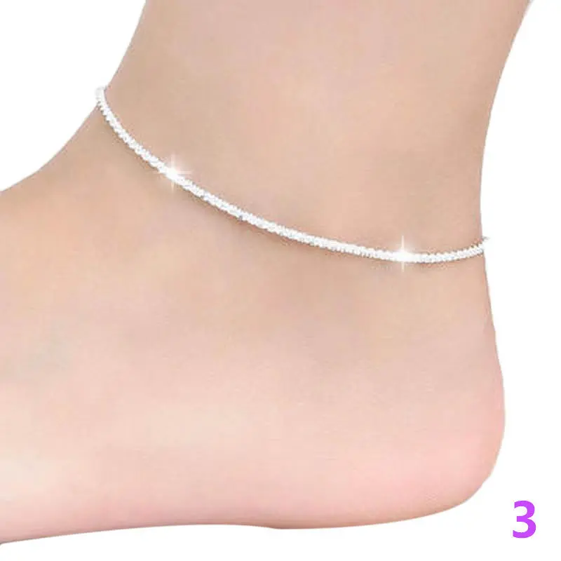 Charm Chaine Anklet Bracelet Little Star Ankle Simple Heart Ankles Cherries Chain Jewelry Silver Tobilleras For Women Girl Gift 4