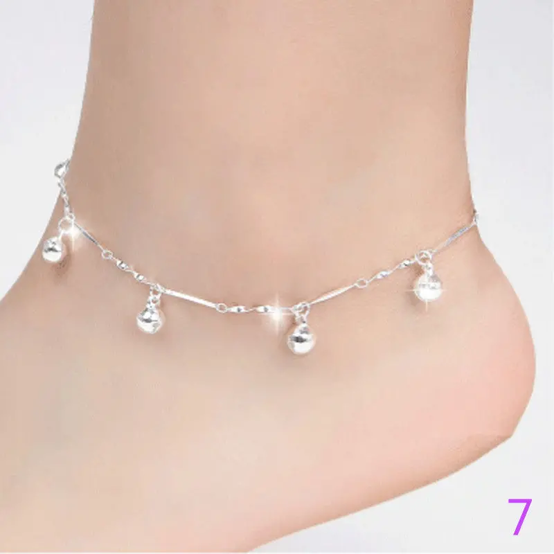 Charm Chaine Anklet Bracelet Little Star Double Heart Ankles Chain Silver Gold Beach Foot Bracelet Jewelry For Women Girl Gift 1