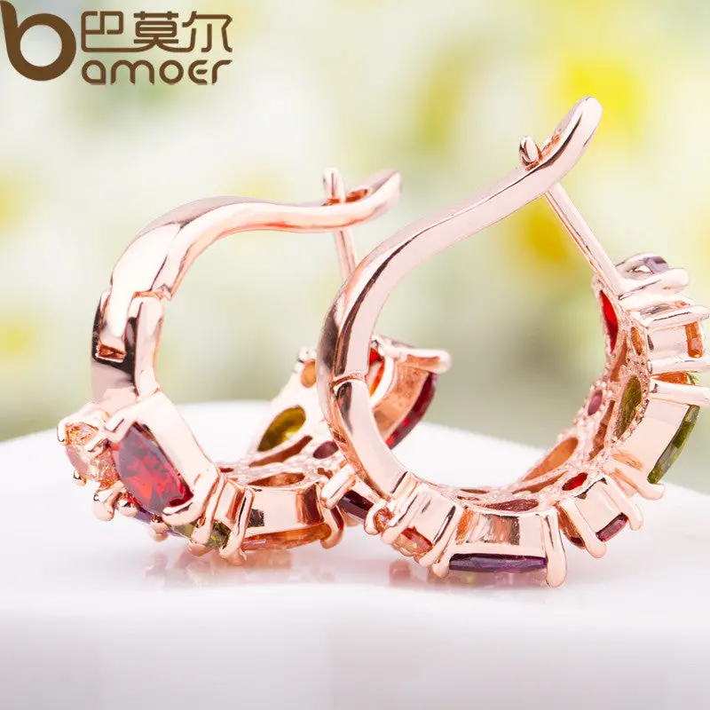 Charm Lady Earrings Est Flower Colorful Clip Earrings For Girl Fashion Anniversary 2