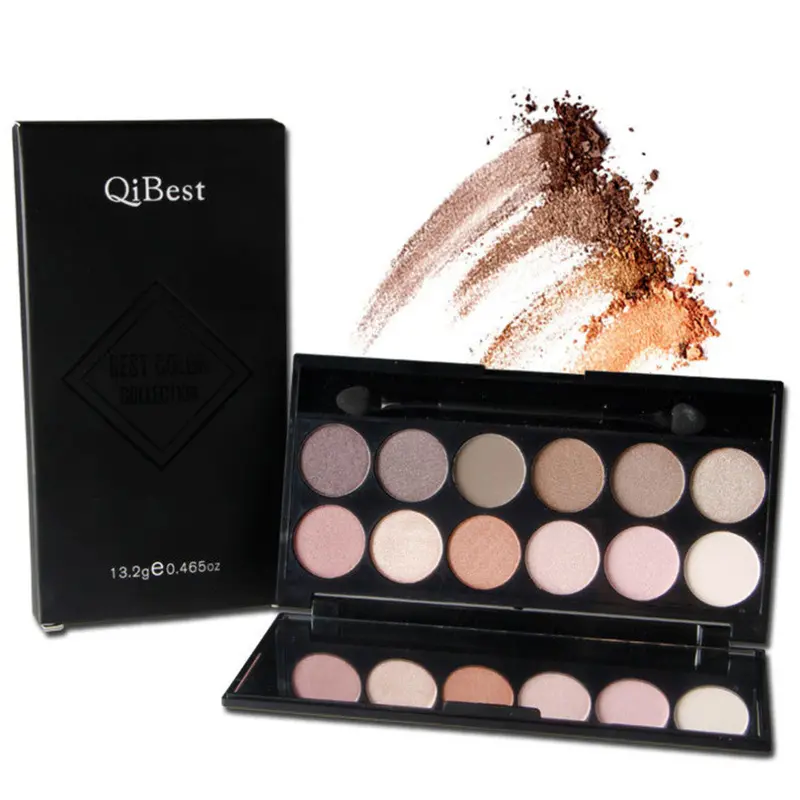 Charming 12 Color Qibest Eyeshadow Palette Makeup Q1624 Natural Long Lasting Beauty Make Up Eyeshadow 2