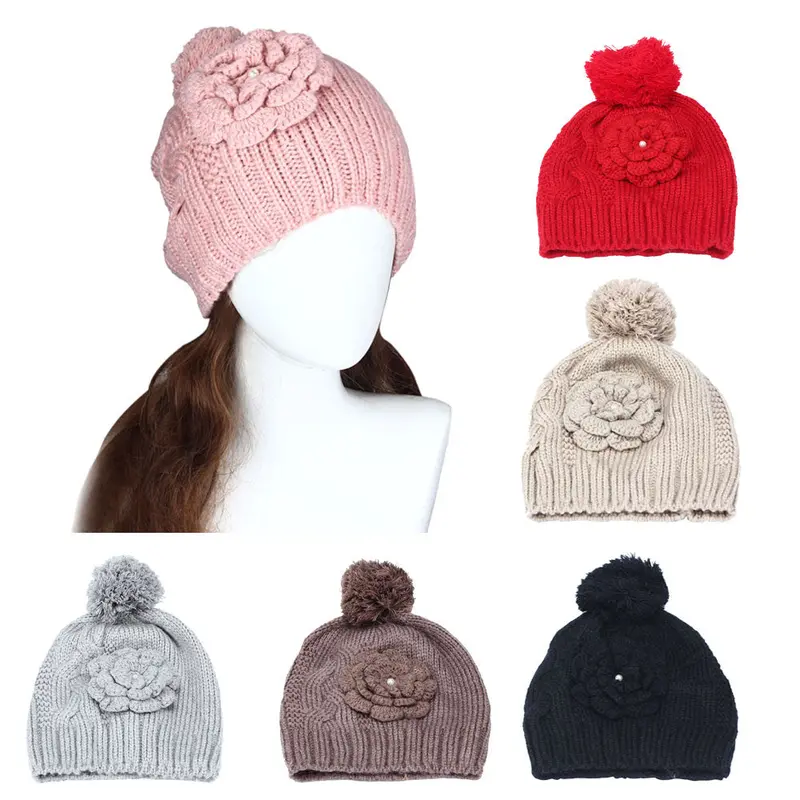 Charming, Chicmen Women Crochet Knit Beanie Warm Cap 3