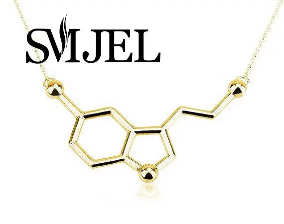 Chemical Romantic Necklace Serotonin Molecule Long Statet Necklaces N012 1