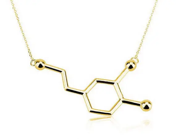 Chemistry Necklace Structure Necklace Dopamine Molecule Necklaces 10Pcs-N140 1