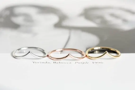 Chevron Knuckle Rings V Shape Letter Ring Anniversary Ring Gold Silver Plated Rings Wedding Gifts 1