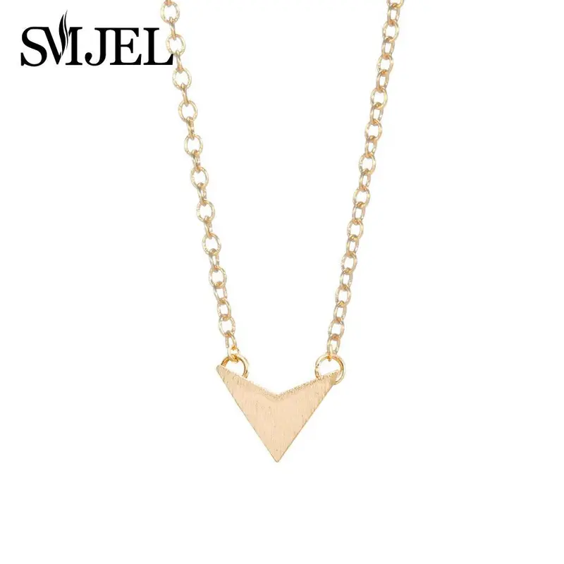 Chevron V Pendant Necklace Tiny Triangle Popular Necklaces N080 1