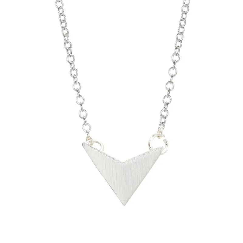 Chevron V Pendant Necklace Tiny Triangle Popular Necklaces N080 2