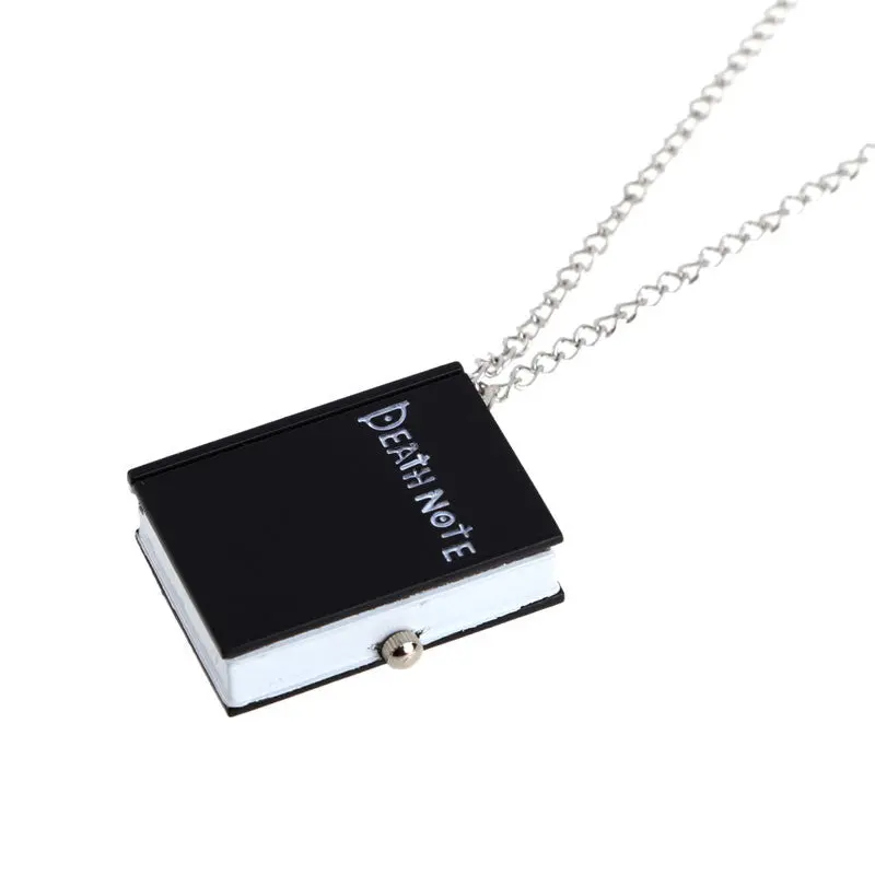 Chic Death Note Classic Fashion Quartz Pocket Watch Quartz Necklace Pendant Death Note Necklace Fashion Jewelry Gift 1