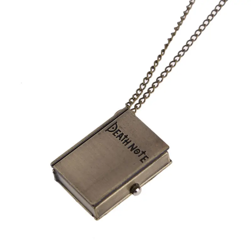 Chic Death Note Classic Fashion Quartz Pocket Watch Quartz Necklace Pendant Death Note Necklace Fashion Jewelry Gift 2