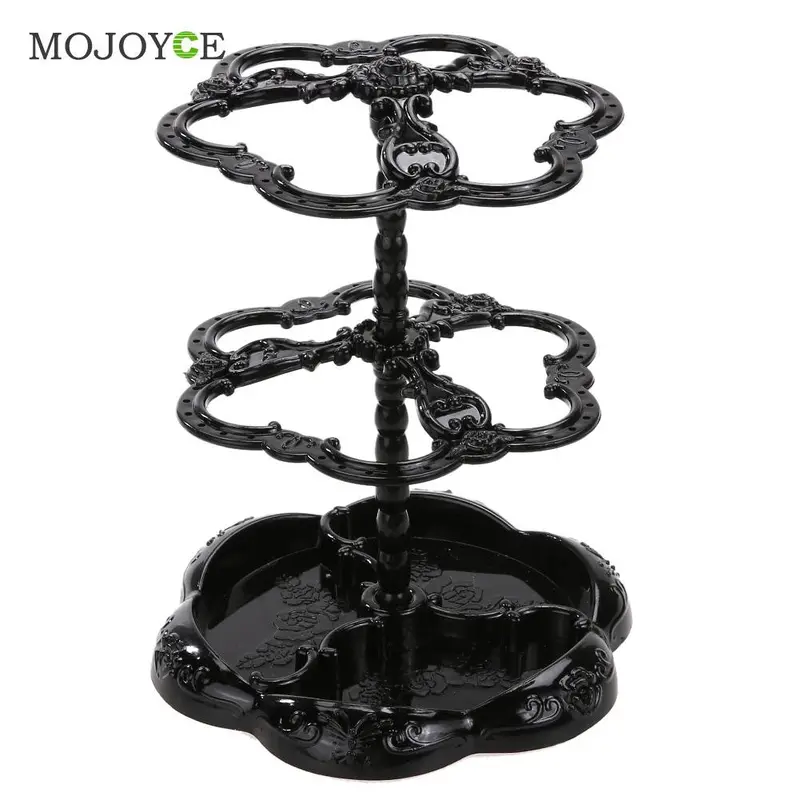 Chic Rose Pattern Jewelry Necklace Stand Display Organizer Holder Show Rack 1