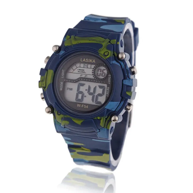 Children Boys Camouflage Swimming Sports Digital Wrist Kids Watch Waterproof Table Clock Sale Gift Feida 1