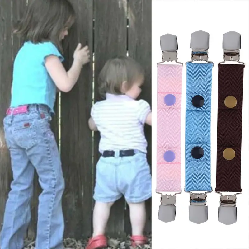 Children Kids Jeans Pants Canvas Adjustable Belt Elasticated Buckle Clip Belt 1