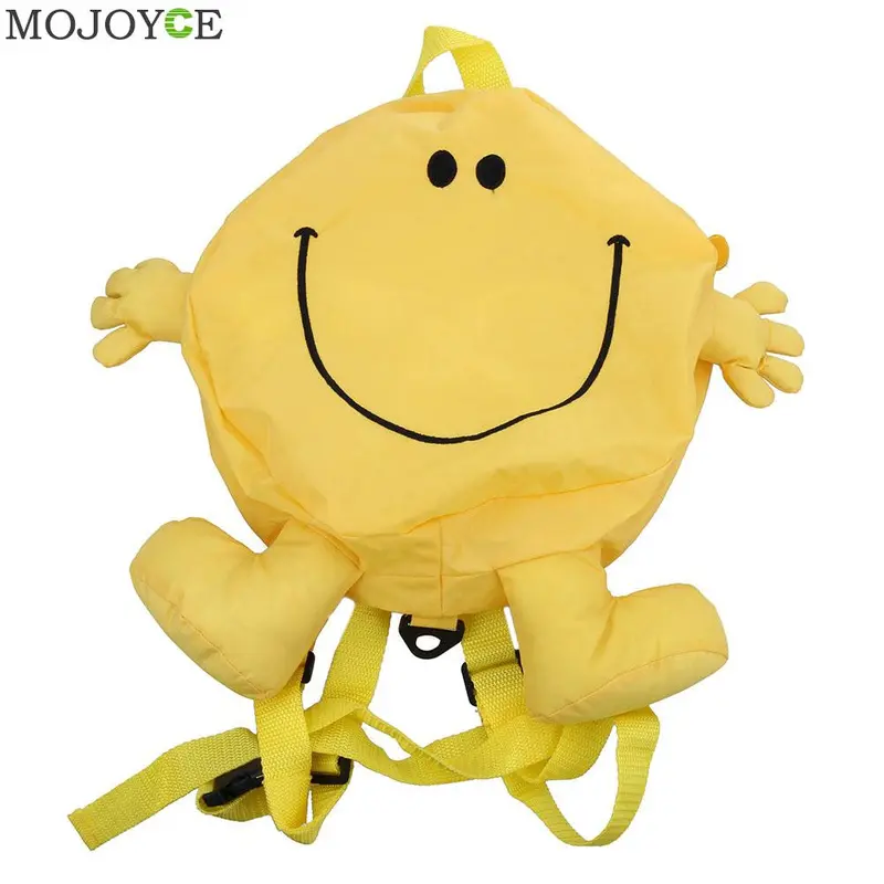 Children Smile Backpack With Anti-Lost Function Washed Oxford Cloth Fabric School Bag For Teenagers Mochila Printing Backpack 1