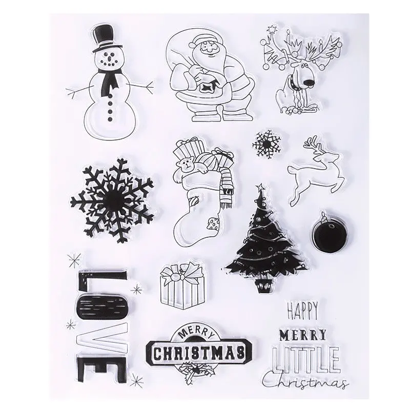 Christmas Decor Diy Clear Stamp Scrapbook Po Cards Stamp Seal Cute Transparent Silicone Stamp 94569 1
