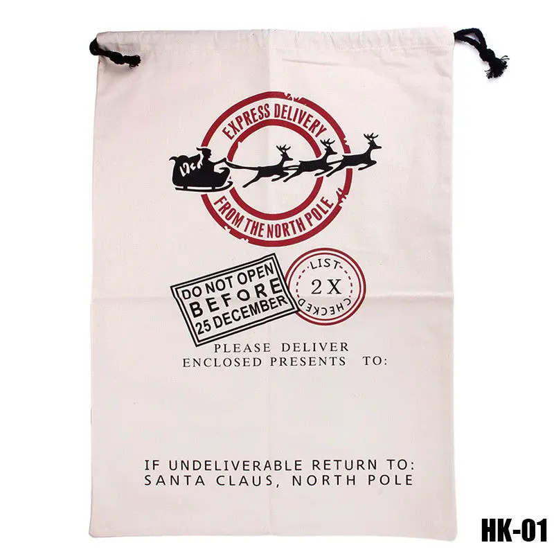 Christmas Gift Bags Large Canvas Santa Sack 12 Colors Organic Heavy Canvas Drawstring Bag 92299 1