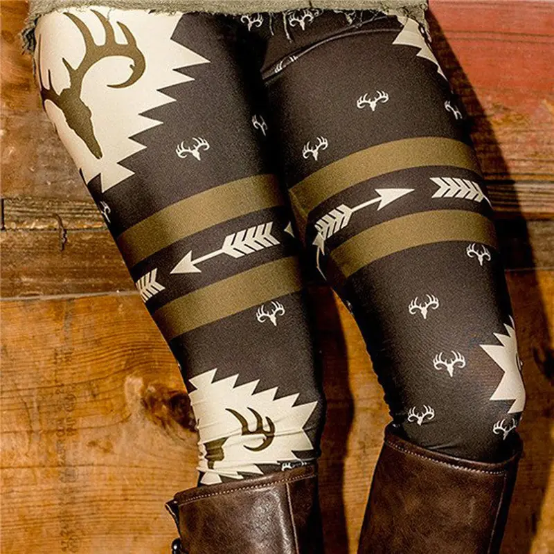 Christmas Pants Trousers For Women Skinny Printed Stretchy Pants Leggings Pantalones Mujer Trousers Pantaloni Leggins Donna 3
