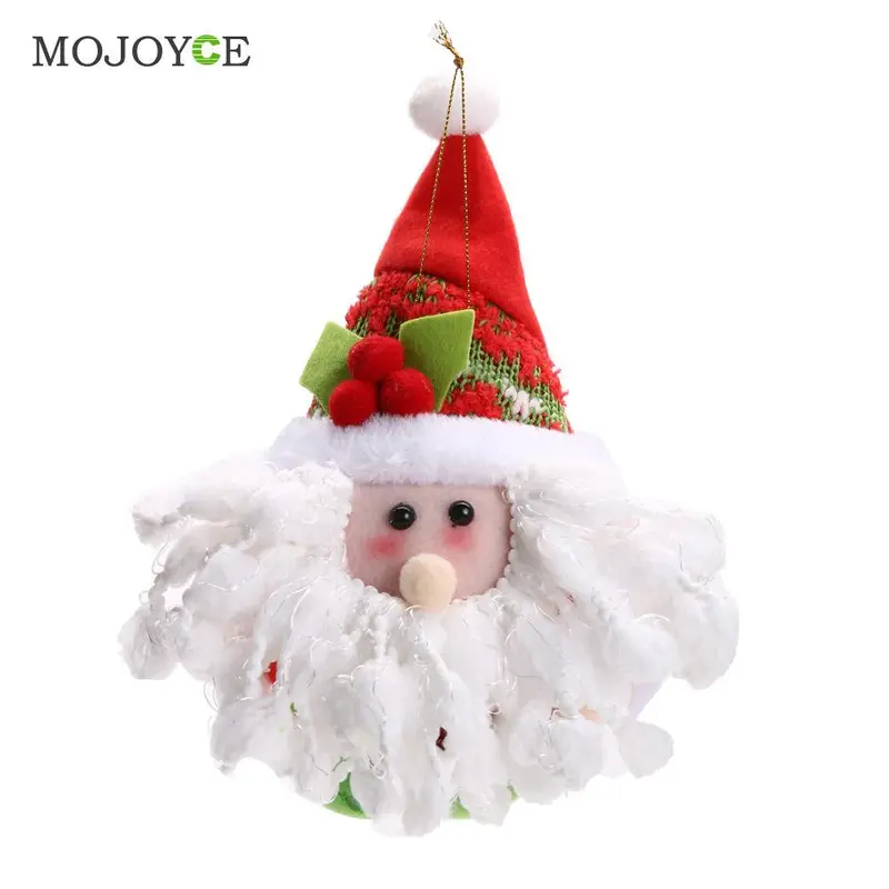 Christmas Santa Claus Ornaments Festival Wool+Flannelette+Nonwovens Xmas Tree Charm Pendants Hanging Decoration 1