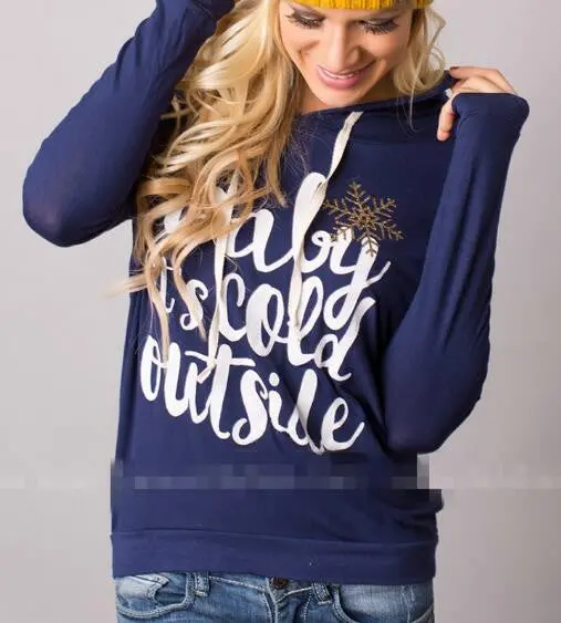 Christmas Woman Hoodies Sweatshirts Women's Letter Printed Pullover Hooded Sweatshirt Hoody Gv401 6
