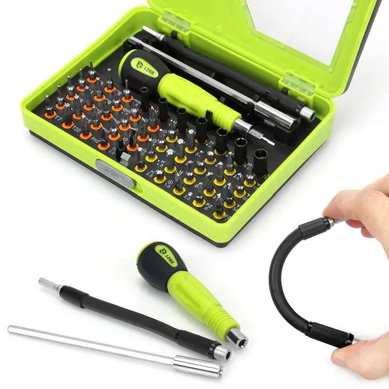 Chrome Vanadium Steel 53 In 1 Multi-Bit Precision Torx Magnetic Screwdriver Tweezer Repair Tool Set Kits 82092 1