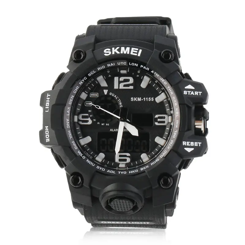 Chronograph Sports Military Watchesanalog Led Digital Watch Pu Strap Wristwatches Relogio Masculino 1