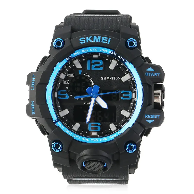 Chronograph Sports Military Watchesanalog Led Digital Watch Pu Strap Wristwatches Relogio Masculino 3