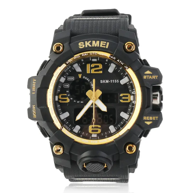 Chronograph Sports Military Watchesanalog Led Digital Watch Pu Strap Wristwatches Relogio Masculino 4