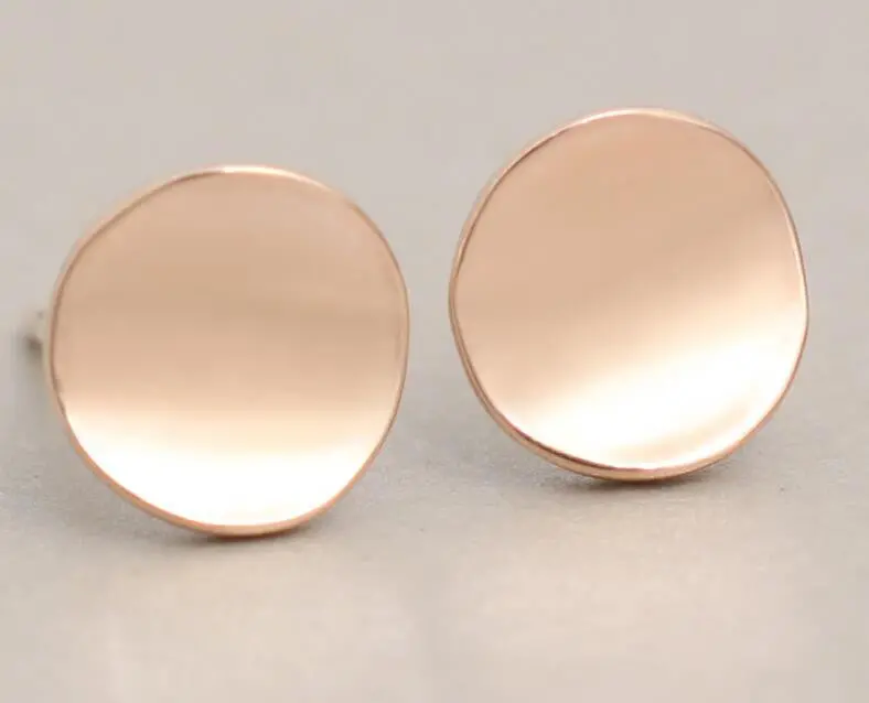 Circle Earrings Shiny Geometric Round Stud Earrings Party Earrings S118 2