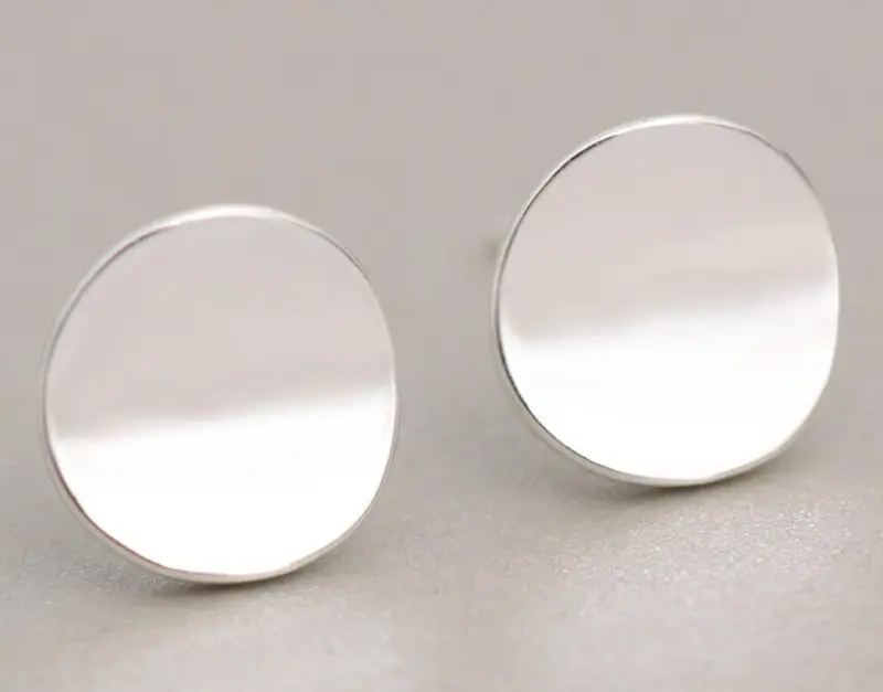 Circle Earrings Shiny Geometric Round Stud Earrings Party Earrings S118 3