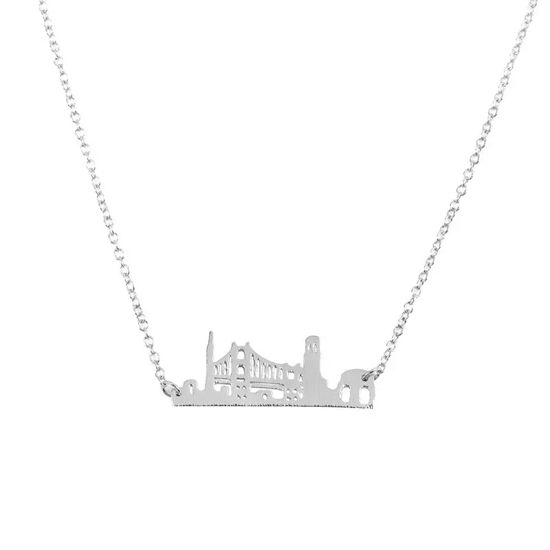 Cityscape London Pendant Necklaces City Pendant Necklaces Birthday Gift Bijoux 10Pcs-N159 2
