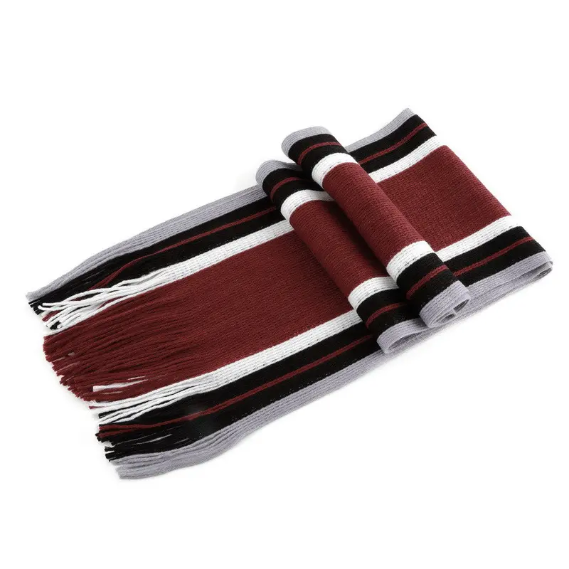 Classic Cashmere Scarfwarm Soft Fringe Striped Tassel Shawl Wrap 2