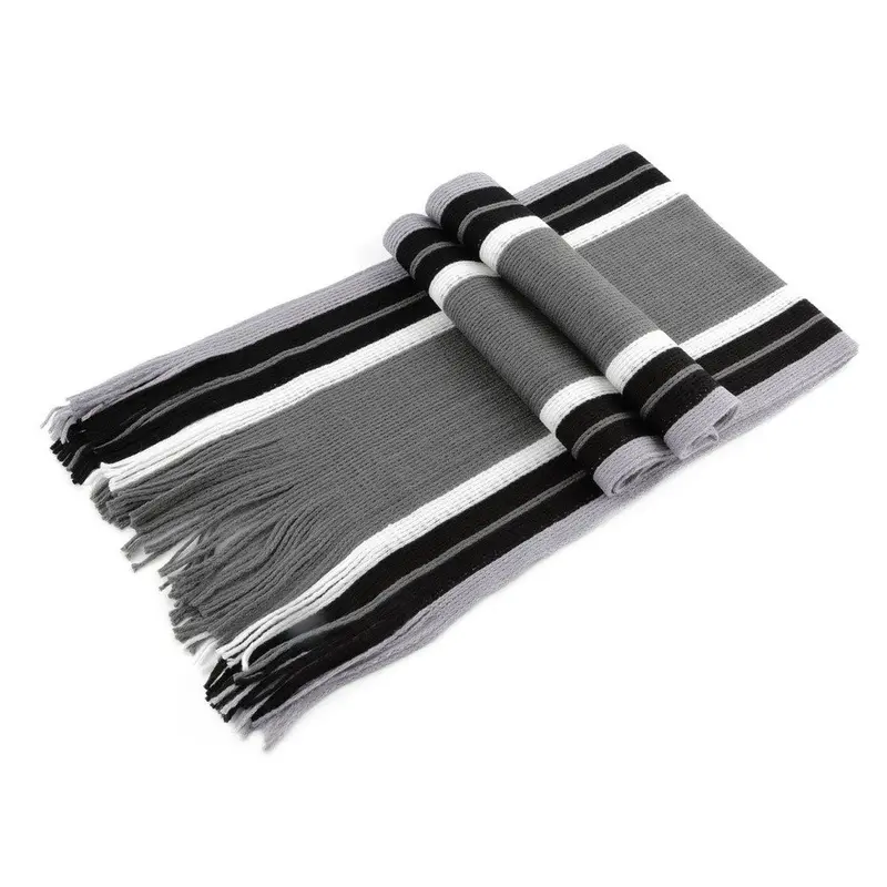 Classic Cashmere Scarfwarm Soft Fringe Striped Tassel Shawl Wrap 3
