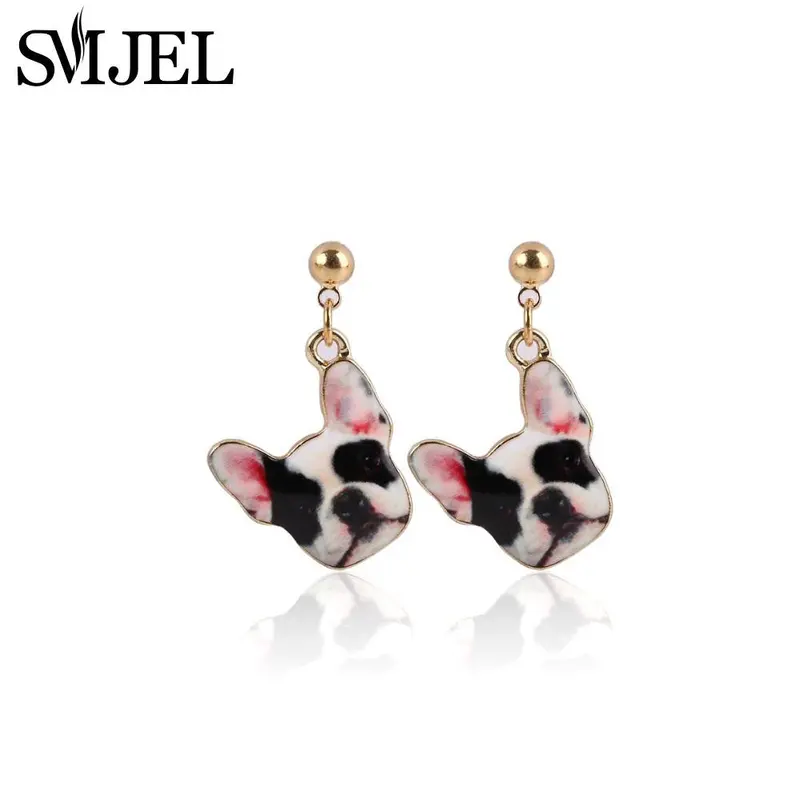 Classic Gold Animal Puppy Dog Head Hanging Earrings Girls Couple Earrings Gift Oeh006 2