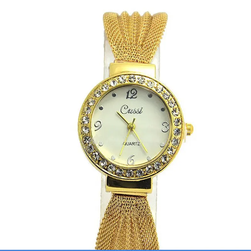 Classic Luxury Gold Plated Watch Women Mesh Belt Quartz Dress Watches Women Casual Watch Wristwatch Bracelet Clocks 1