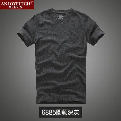 Classic Men’s Short Sleeve Cotton T-Shirt – Minimalist O-Neck Basic Tee in Solid Colors
