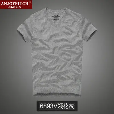 Classic Men’s Short Sleeve Cotton T-Shirt – Minimalist O-Neck Basic Tee in Solid Colors