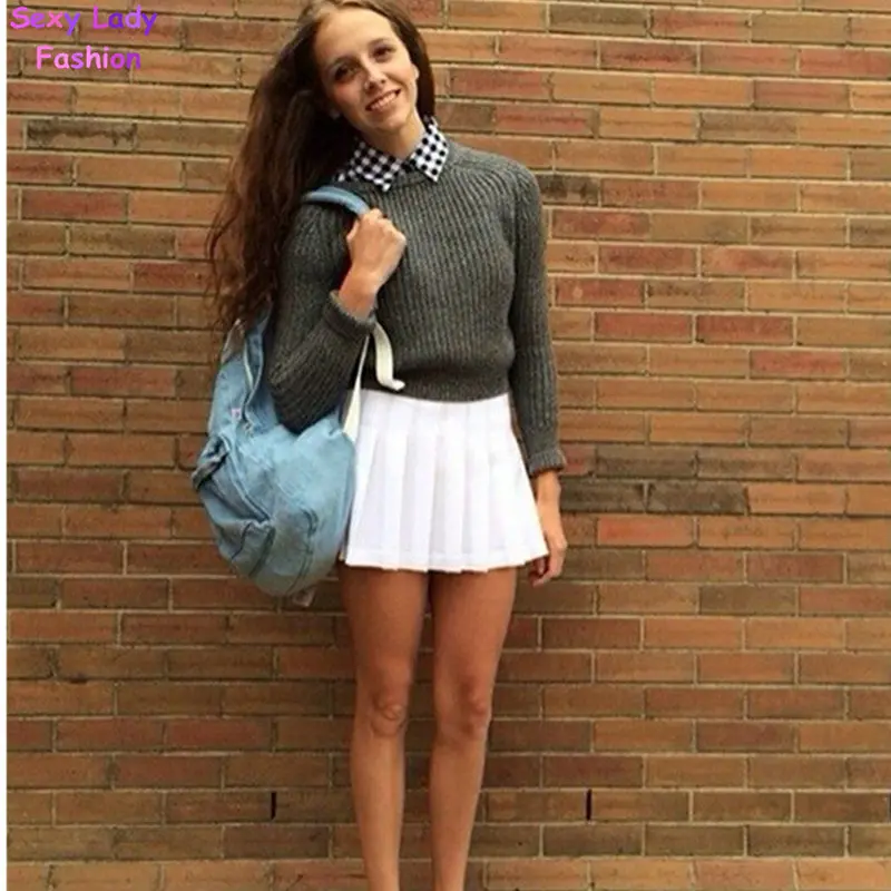Classic O Neck Fisherman Knitted Thick Line Raglan Sleeve Short Sweater Aa American Apparel Vintage Loose Jumper Knitwear Tops 5