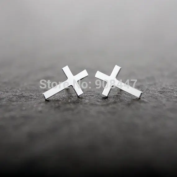 Classic Simple Cross Stud Earrings 1