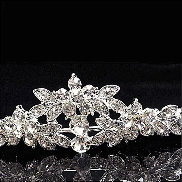 Classic Sparkly Crystal Rhinestone Crown Tiara Wedding Prom Bride's Headband 1