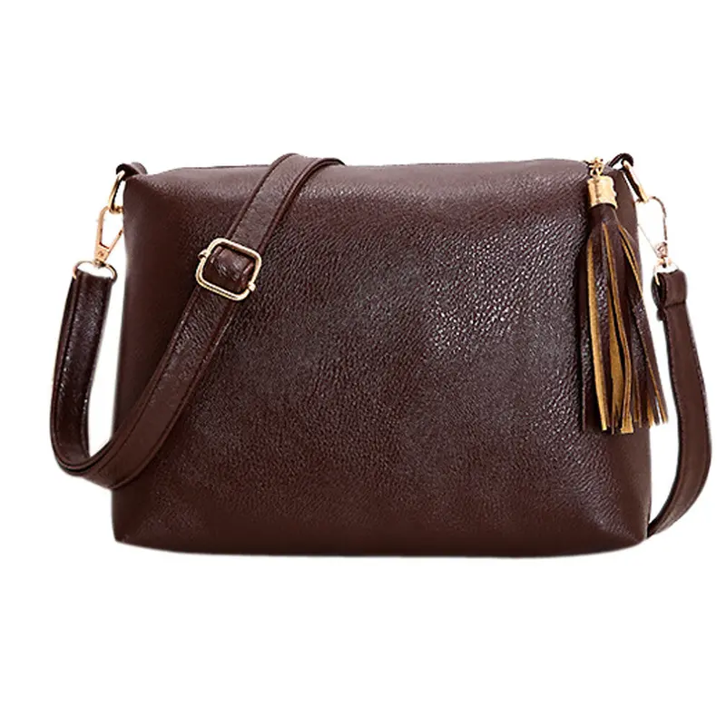 Classic Women Soft-Leatherfringetassel Leather Bag Crossbody Shoulder Messenger Design Bags 1
