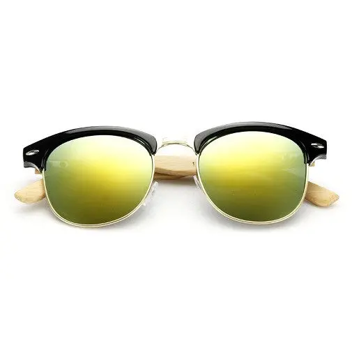 Classic Wooden Leg Half-Rimless Glasses Sunglasses Wooden Sunglasses Oculos De Sol Masculino 3