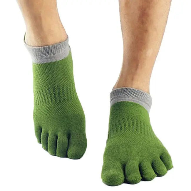 Classicfive Finger Toe Separate Socks Cotton Grid Breathable Socks Fast 1