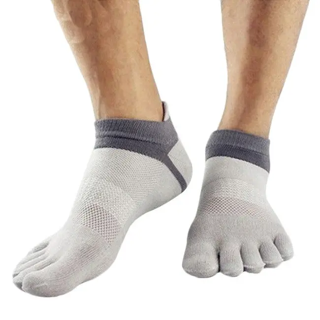 Classicfive Finger Toe Separate Socks Cotton Grid Breathable Socks Fast 2