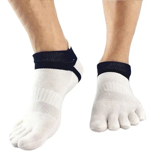 Classicfive Finger Toe Separate Socks Cotton Grid Breathable Socks Fast 3