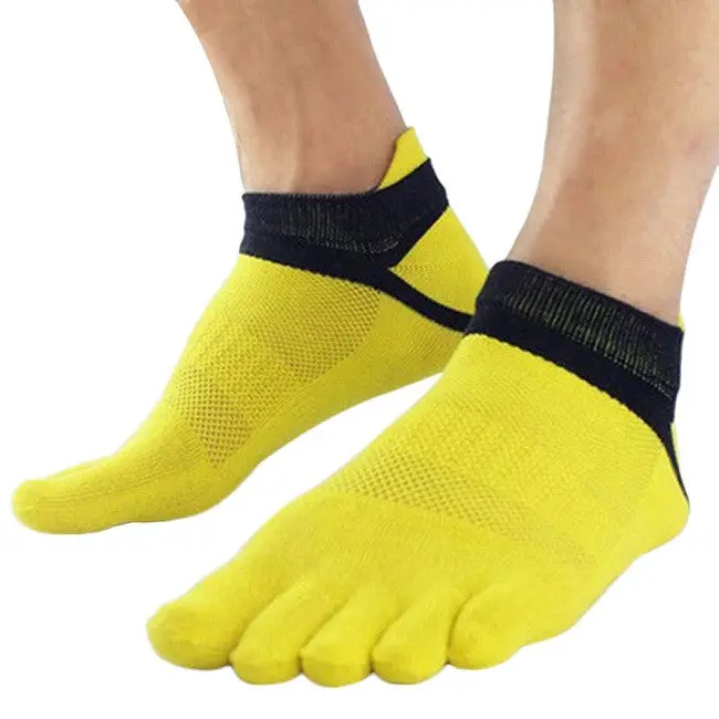 Classicfive Finger Toe Separate Socks Cotton Grid Breathable Socks Fast 6