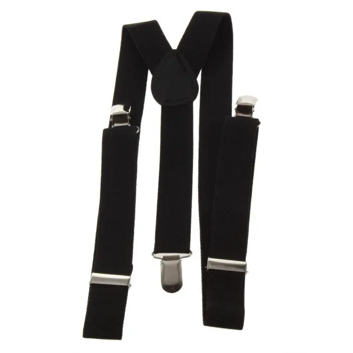 Clip-On Adjustable Straps Pants Fully Elastic Y-Back Suspender Belt Braces 1