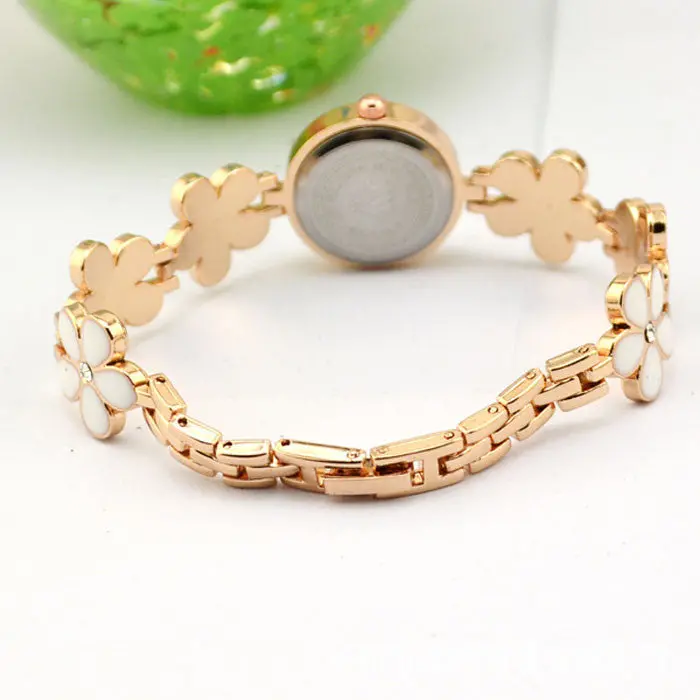 Clock Women Watches Montre Casual Daisies Flower Rose Gold Bracelet Wrist Watch Women Girl Gift Sale Feida 2