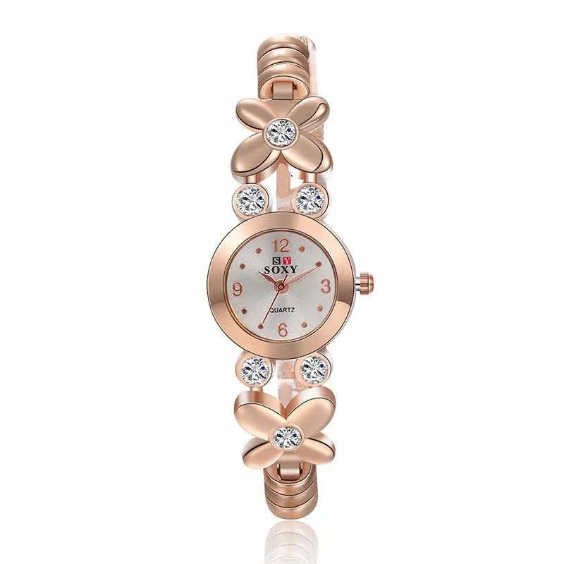 Clock Women's Dress Watches Stainless Steel Band Analog Quartz Dress Bracelet Wrist Watch Feida 1